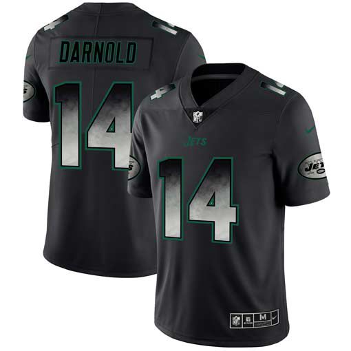 Men New York Jets #14 Darnold Nike Teams Black Smoke Fashion Limited NFL Jerseys->new york jets->NFL Jersey